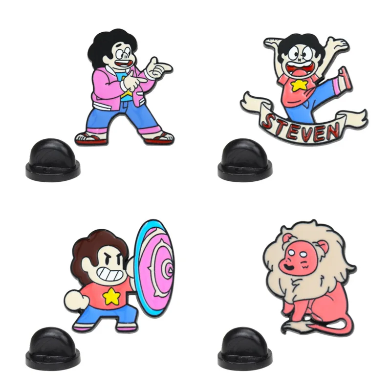 Мультяшный Стивен цветной бейдж с капающим львом сумки обувь шляпы значки и | Дом