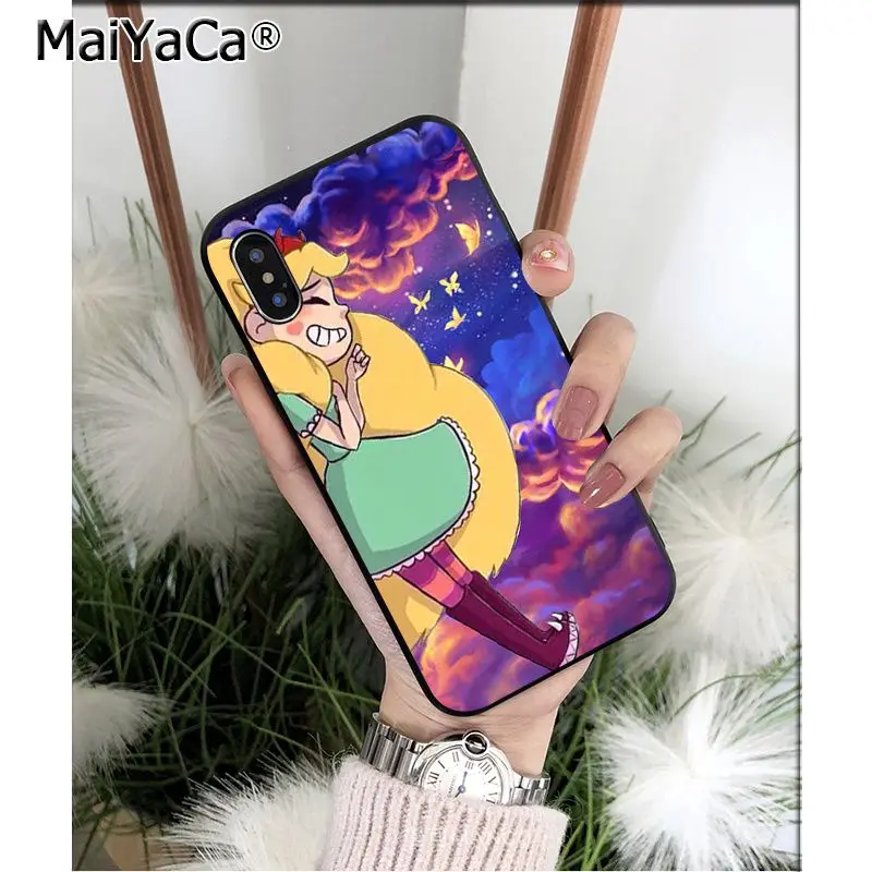 A6 MaiYaCa STAR VS THE Force OF EVIL мягкий, силиконовый, из ТПУ черный чехол для iPhone X XS MAX 6 6S 7 7plus 8 8Plus 5 5S XR - Цвет: A6