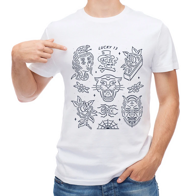 

TEEHUB Feeling Lucky Men T Shirt Drawing Tiger Printed T-shirt Short Sleeve Casual Tops Fashion Boy Tees