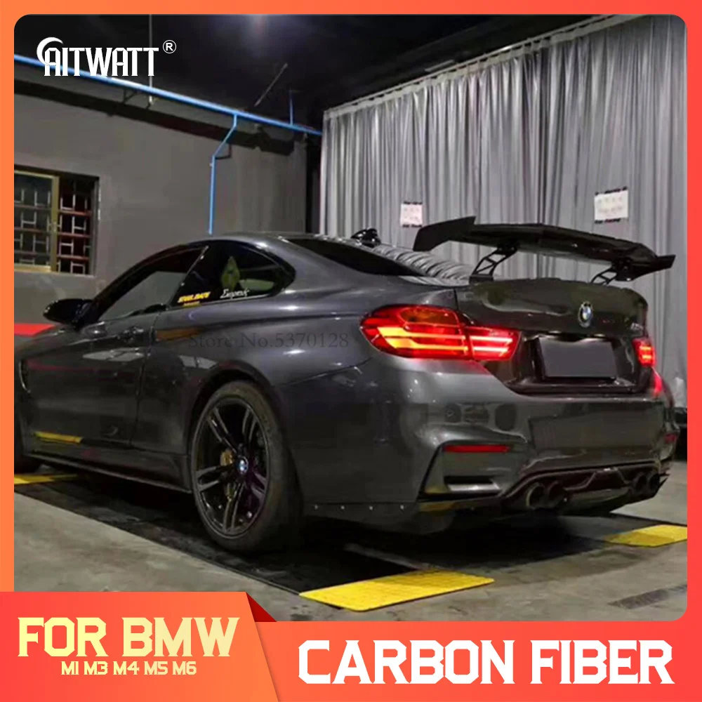 

Fit For BMW M1 M3 M4 M5 M6 MAD GT Spoiler Exterior Carbon Fiber Modified Rear Spoiler Tail Trunk Lip Wing Decoration Car Styling