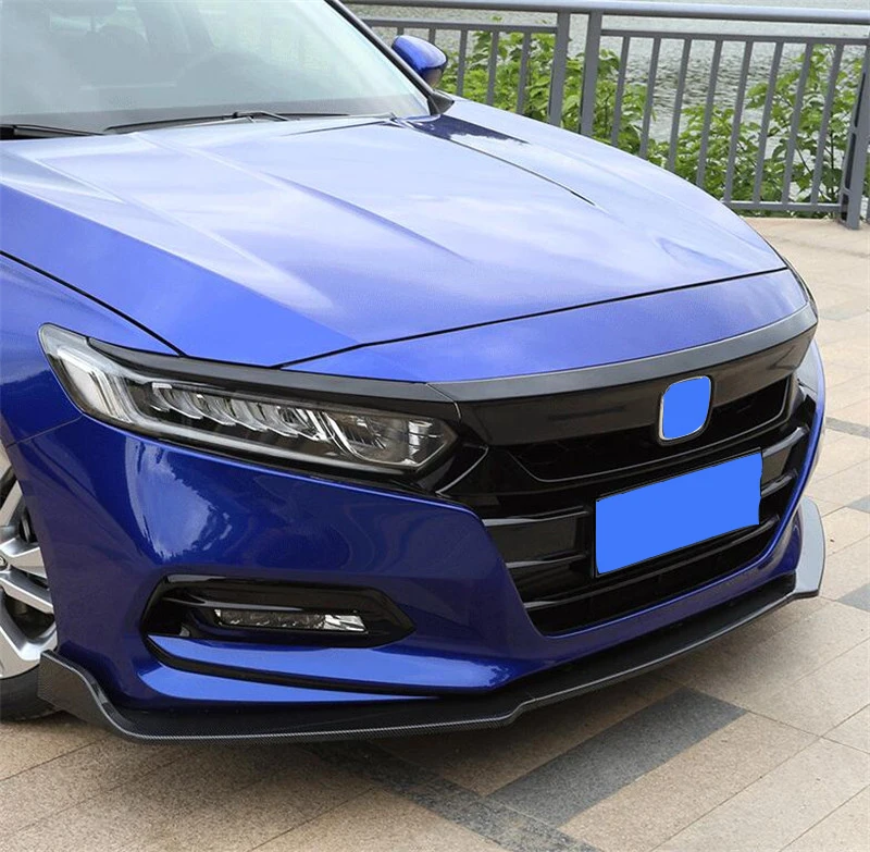 

For Honda Accord Front Center Grille Center Grill Cover Trim Black Carbon Fiber Look Fit 2018-2021 10th Gen Car Styling