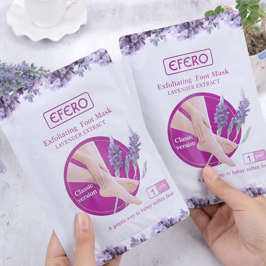 

Feet Exfoliating Lavender Foot Masks Pedicure Socks Exfoliation Scrub For Feet Mask Remove Dead Skin Heels Foot Peeling Mask