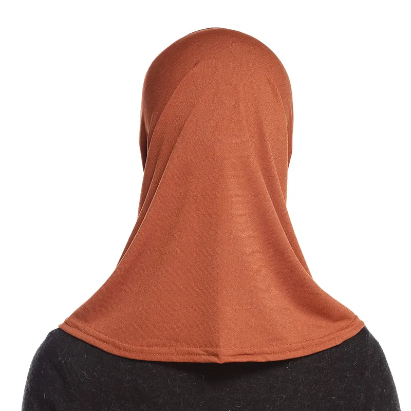 Женский мусульманский хиджаб исламский однотонный мини шарф женская кепка Amira