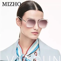 mizho shine driving tinted polarized sunglasses for women party uv transparent shining crystal design female glasses visual