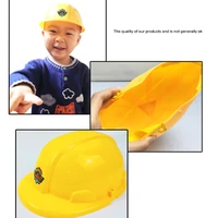 new 1pc yellow simulation safety helmet pretend role play hat toy construction funny gadgets creative kids children gift