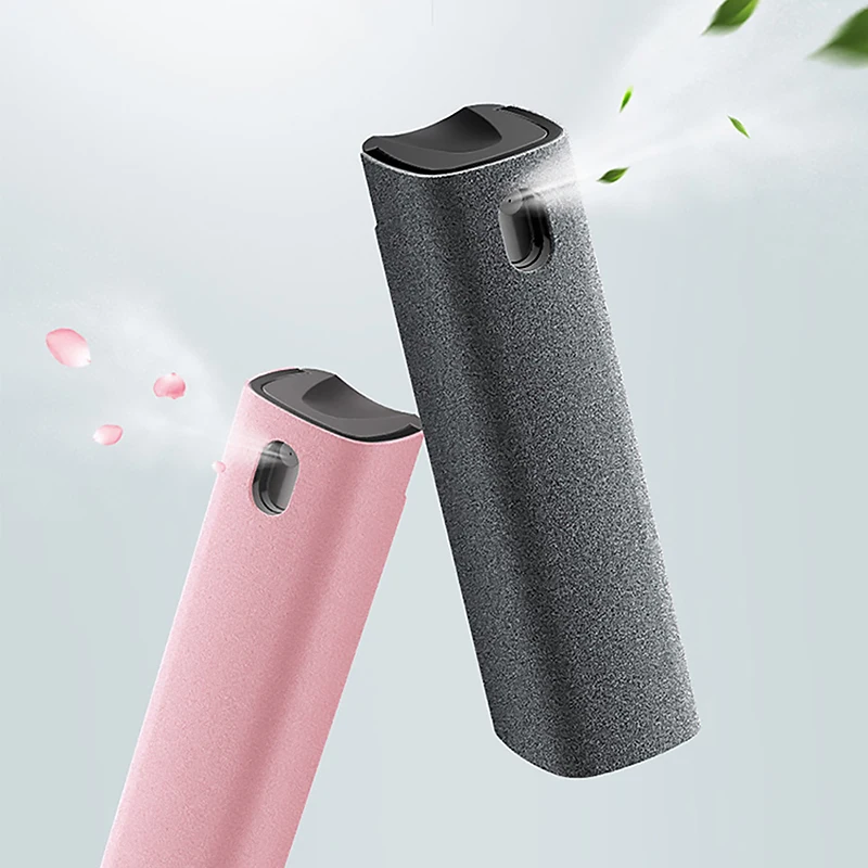 

2 In 1 Phone Screen Cleaner Spray Portable Tablet Mobile PC Screen Cleaner Microfiber Cloth Set Cleaning Artifact Storage