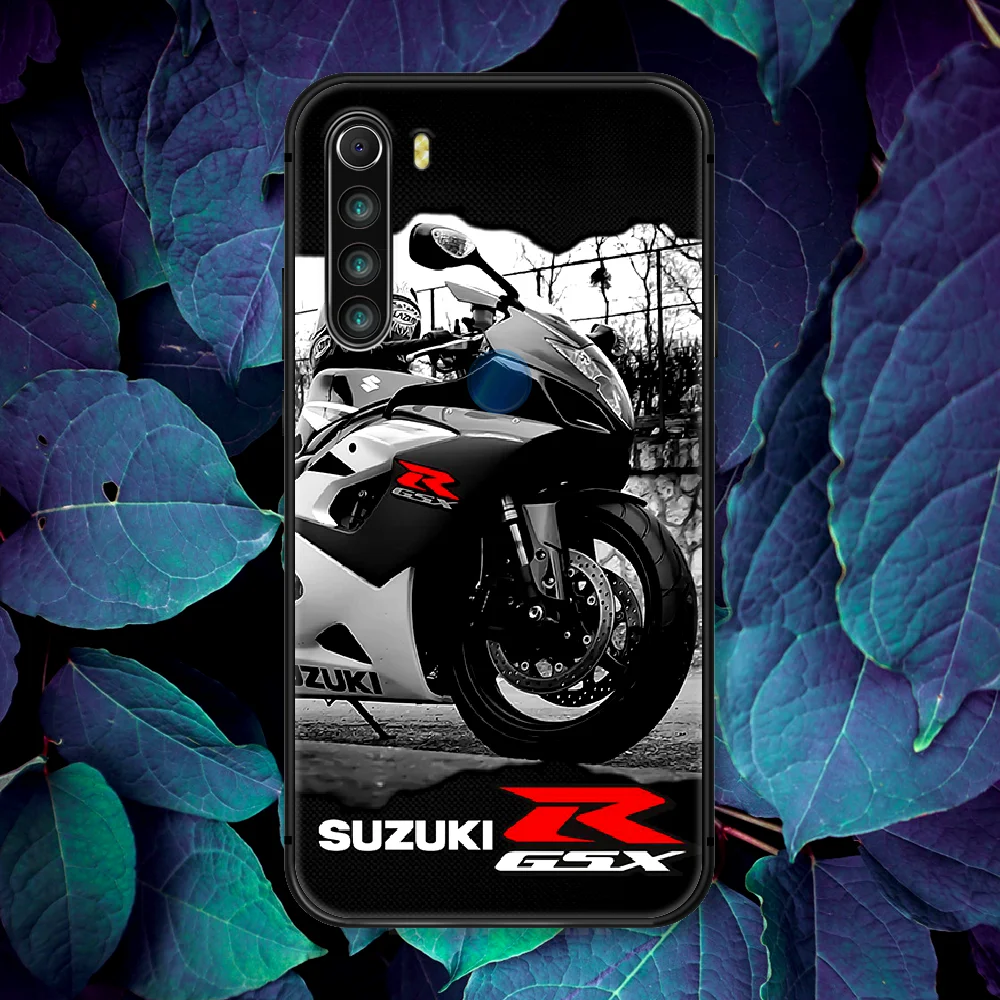 

Suzuki Motorcycle Phone Case For Xiaomi Redmi Note 7 8 8T 9 9S 4X 7 7A 9A K30 Pro Ultra black Shell Tpu Coque 3D Bumper Fashion