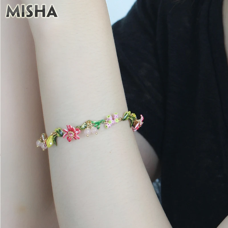 MISHA New Bracelets Bangles Jewelry For Women Girls Chain Pomegranate Design Romantic Gifts 1085 | Украшения и аксессуары