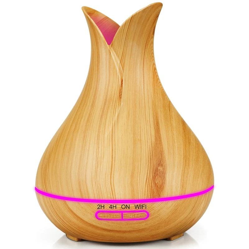 

HOT-Smart Wifi Air Humidifier Essential Oil Aromatherapy Diffuser with Alexa Google App Voice Control 400Ml