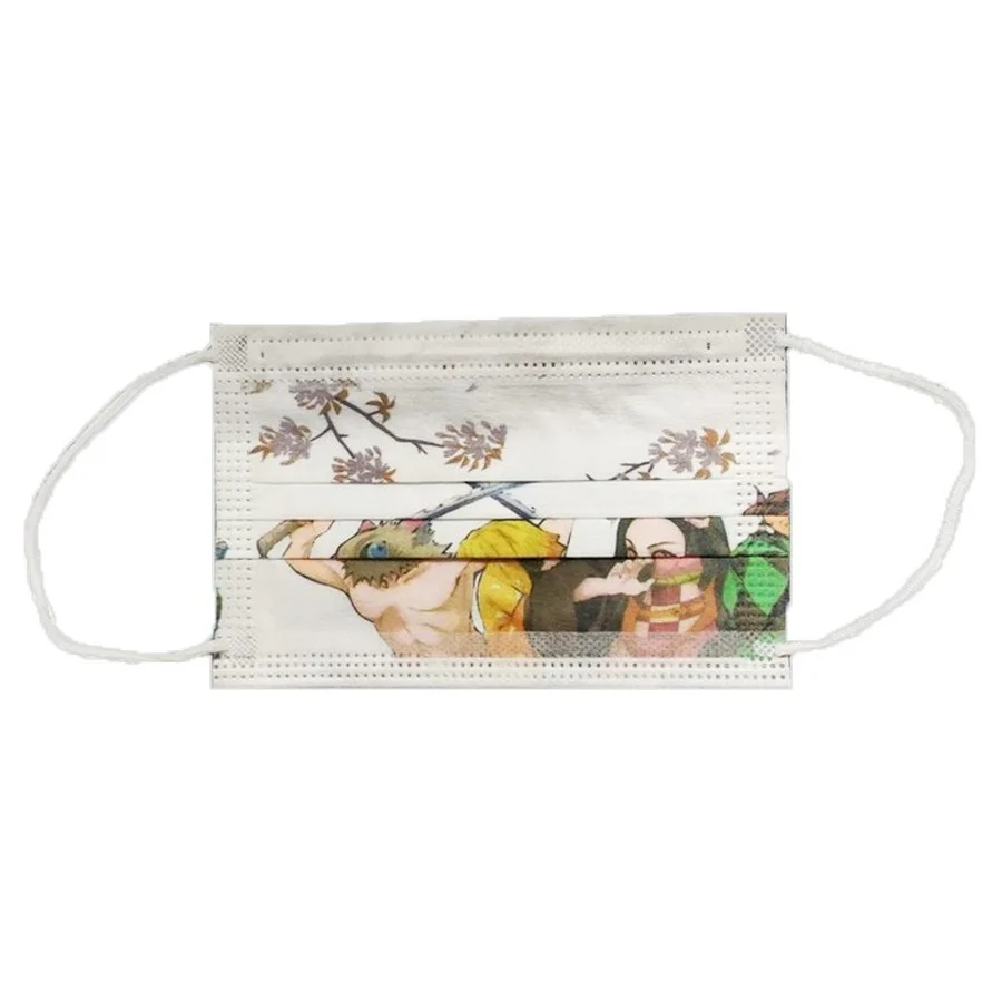 Маски для косплея Tanjirou взрослых и детей милые маски с принтом из аниме вечерние