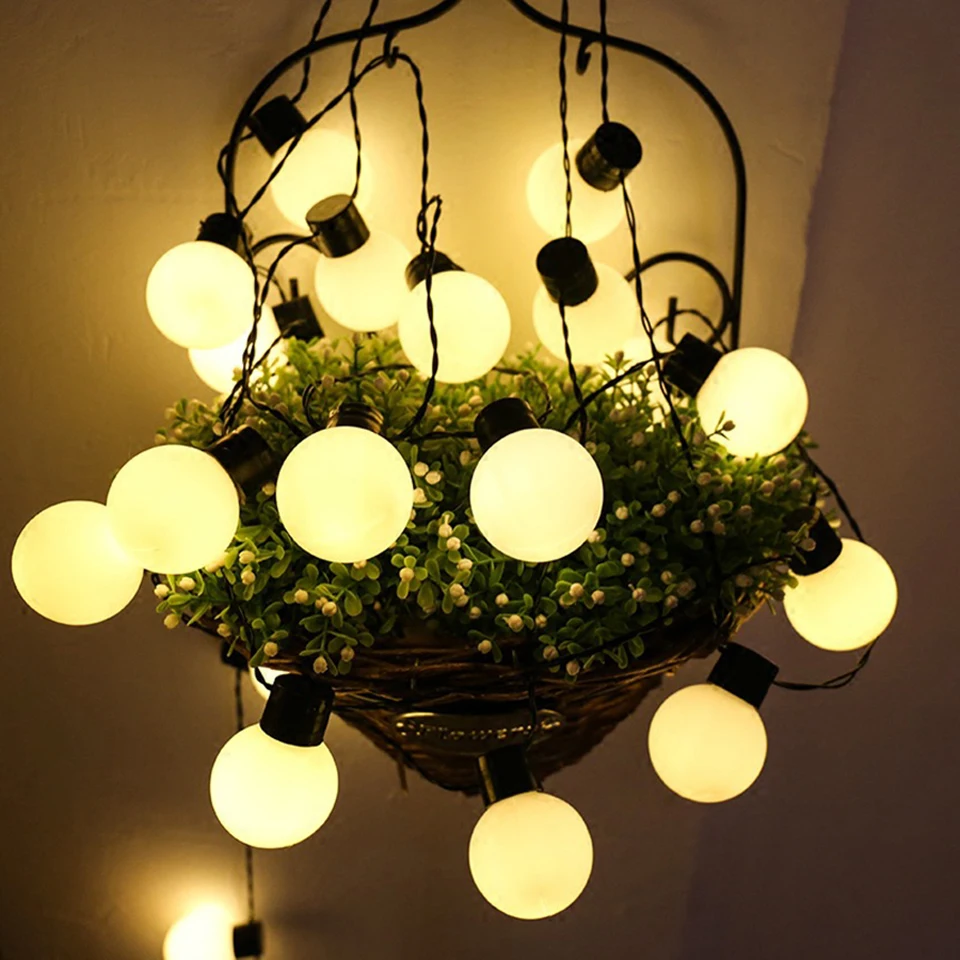 

NEW Led Globe Bulb Light Wedding String Light 6M 20LEDs Fairy Lights Christmas Garland Party Decorative Outdoor LED Lamp