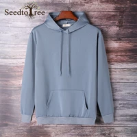 solid casual hoodies mens long sleeve hooded mens sweatshirts