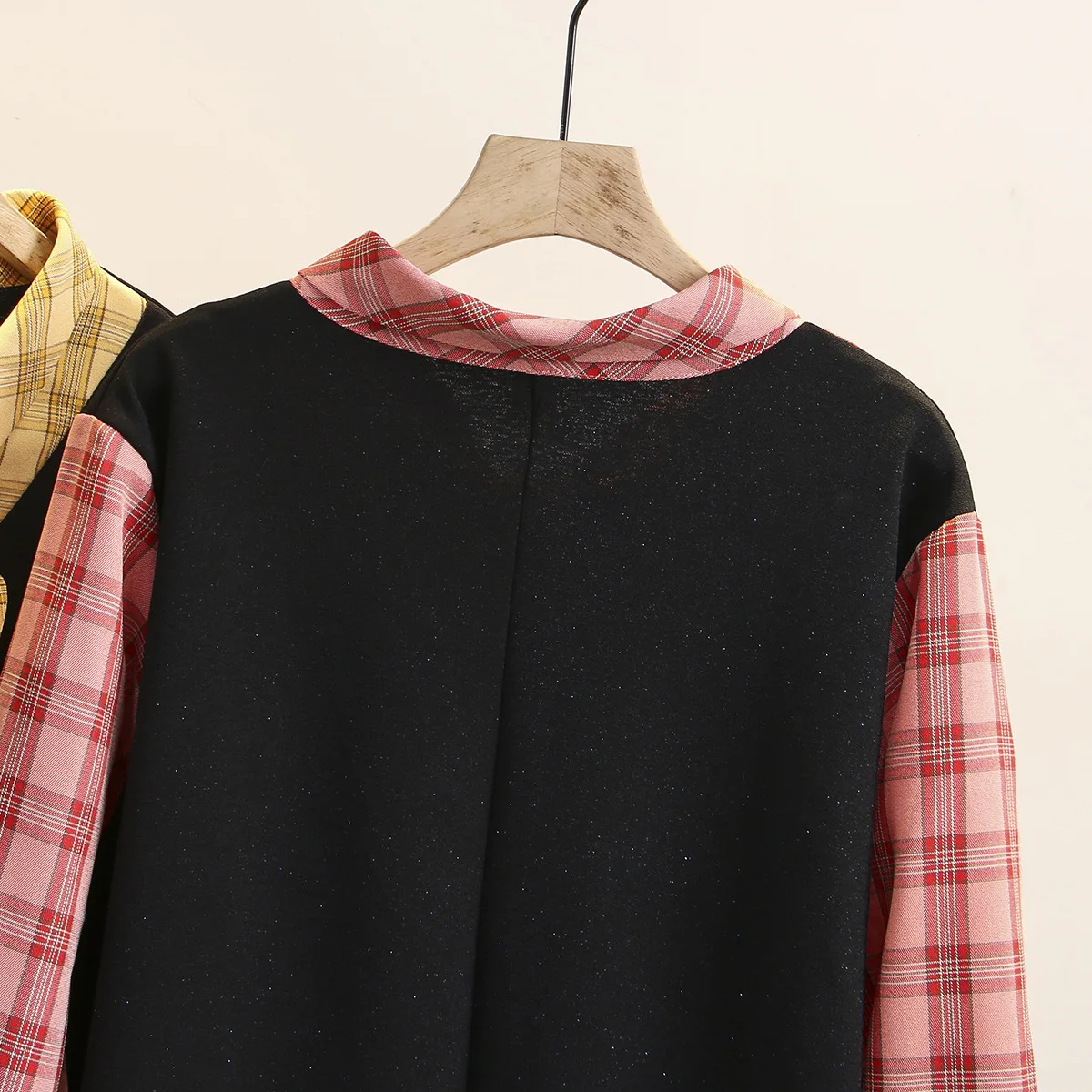 

Spring/Autumn Women Dress Plus Size 2021 Casual Clothes Loose Long Sleeve One-Piece Bow Collar Plaid Splice Dresses XL/4XL