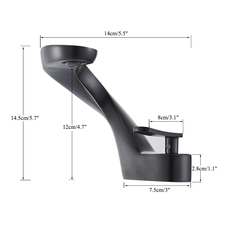 Смеситель для раковины Современный дизайнерский кран горячей и холодной воды