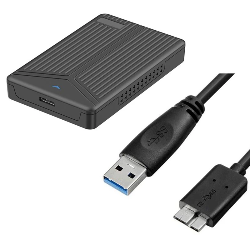 

Корпус для переносного жесткого диска USB 3,0, 2,5 дюйма, SATA, корпус для жесткого диска, SSD, Поддержка жесткого диска 15 мм для компьютера и ноутбук...