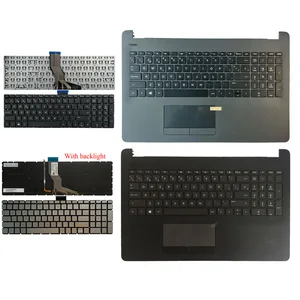 Клавиатура для ноутбука HP Pavilion 15-BW 15-BS 250 G6 255 G6 256 G6 с серой упором для рук, верхняя крышка без touc hp ad, испанская