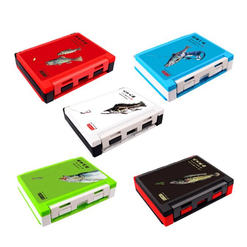 

Fishing Lure Box Double-decker Sub-bait Box Portable Bait Fishing Gear Storage Box Double Sided Fishing Tackle Box