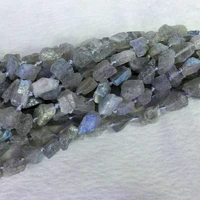 10 14mm natural genuine raw mineral gray blue light labradorite hand cut nugget free form loose rough matte faceted beads 15