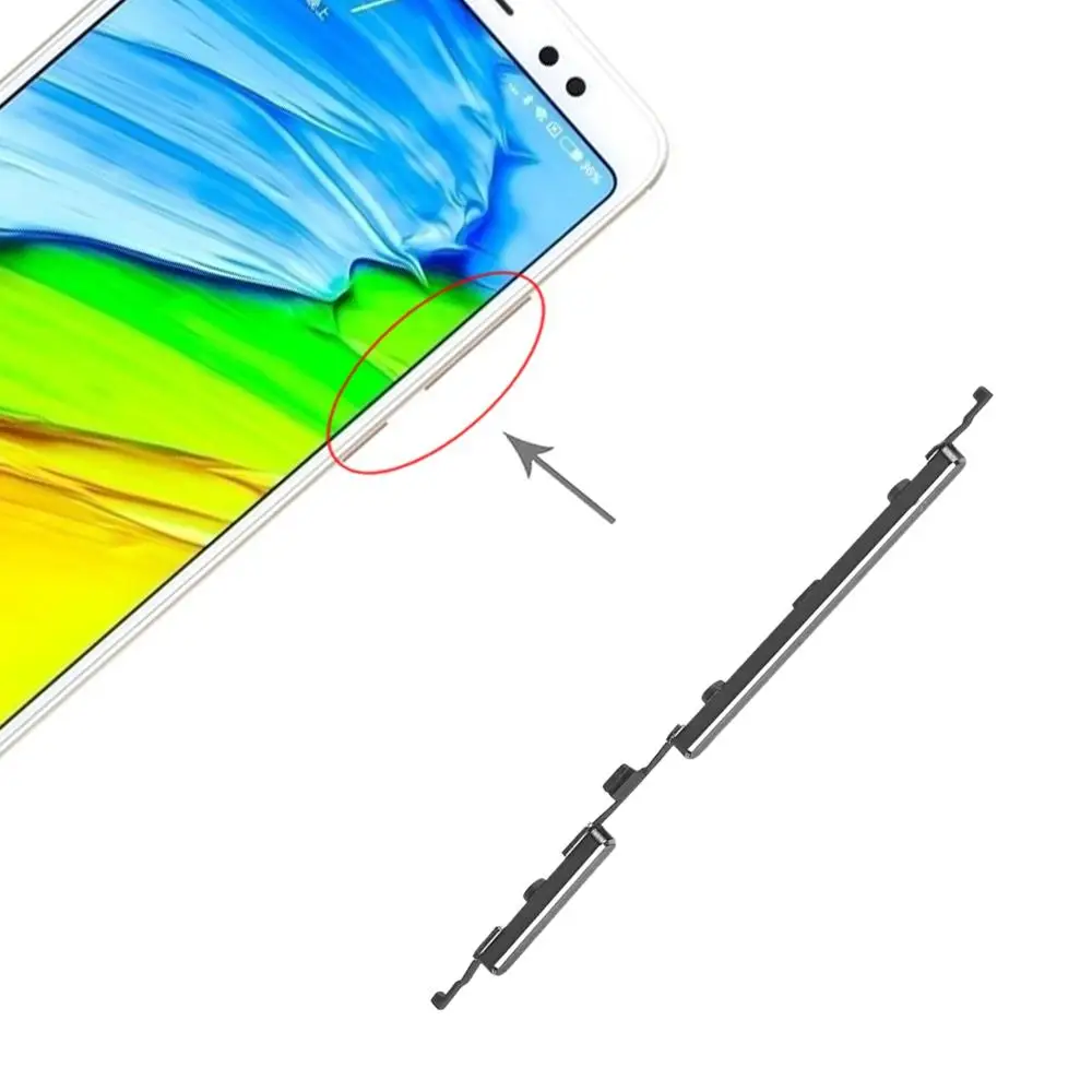 Кнопка питания и кнопка регулировки громкости для Xiaomi Redmi Note 5 Pro / боковые клавиши