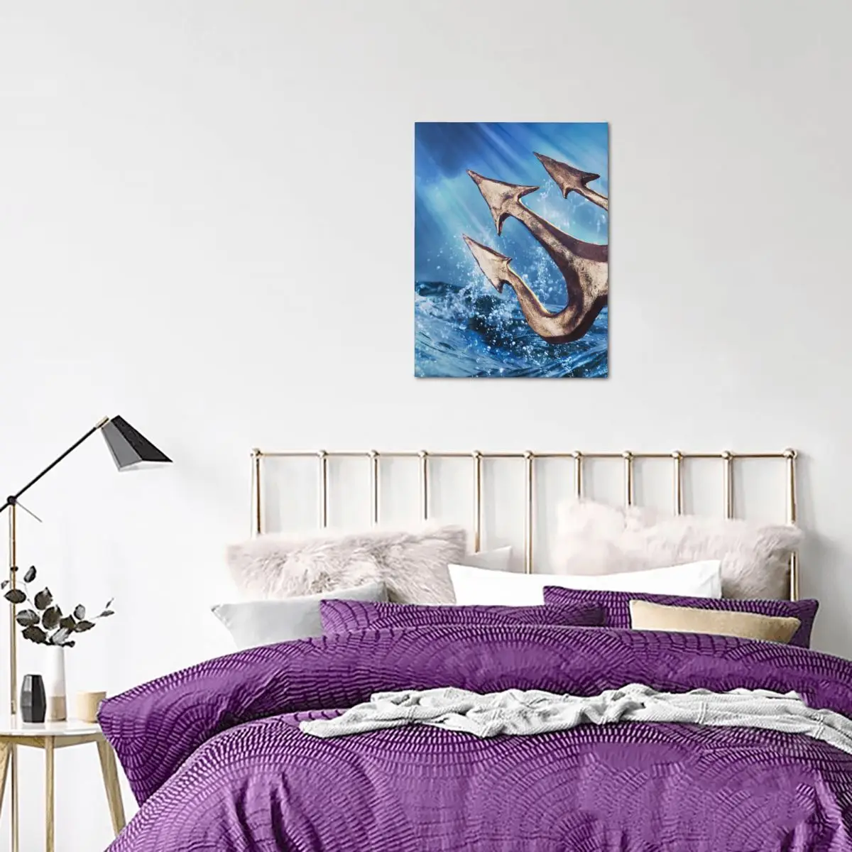 

Canvas Painting Trident Emerging From The Sea Wall Art Poster and Print Wall Picture for Living Room Decoration Home Decor