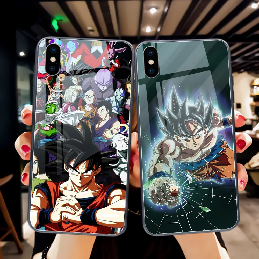 Ciciber чехол для телефона iphone 11 Pro XS Max XR X 7 8 6 6s Plus Dragon Ball супер закаленное стекло Funda