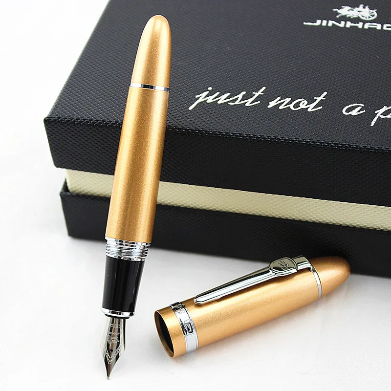 JINHAO 159 Европейский металлическая авторучка иридий средней чернильная ручка NIB, благородный белый Цвет для офиса Бизнес подарок расходные материалы