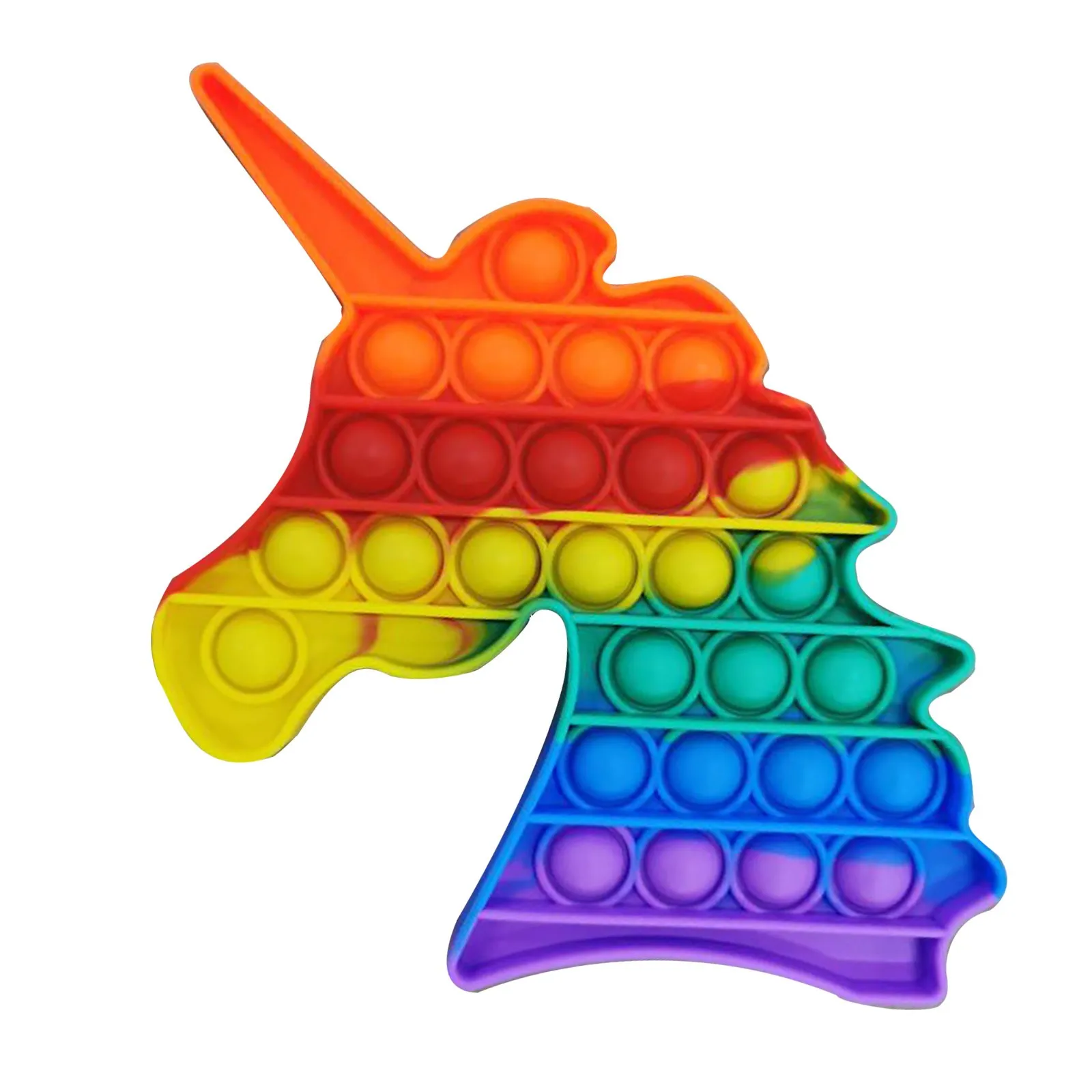 Игрушка-антистресс с системой Push Pops динозавр Радужный цвет для аутизма снятия