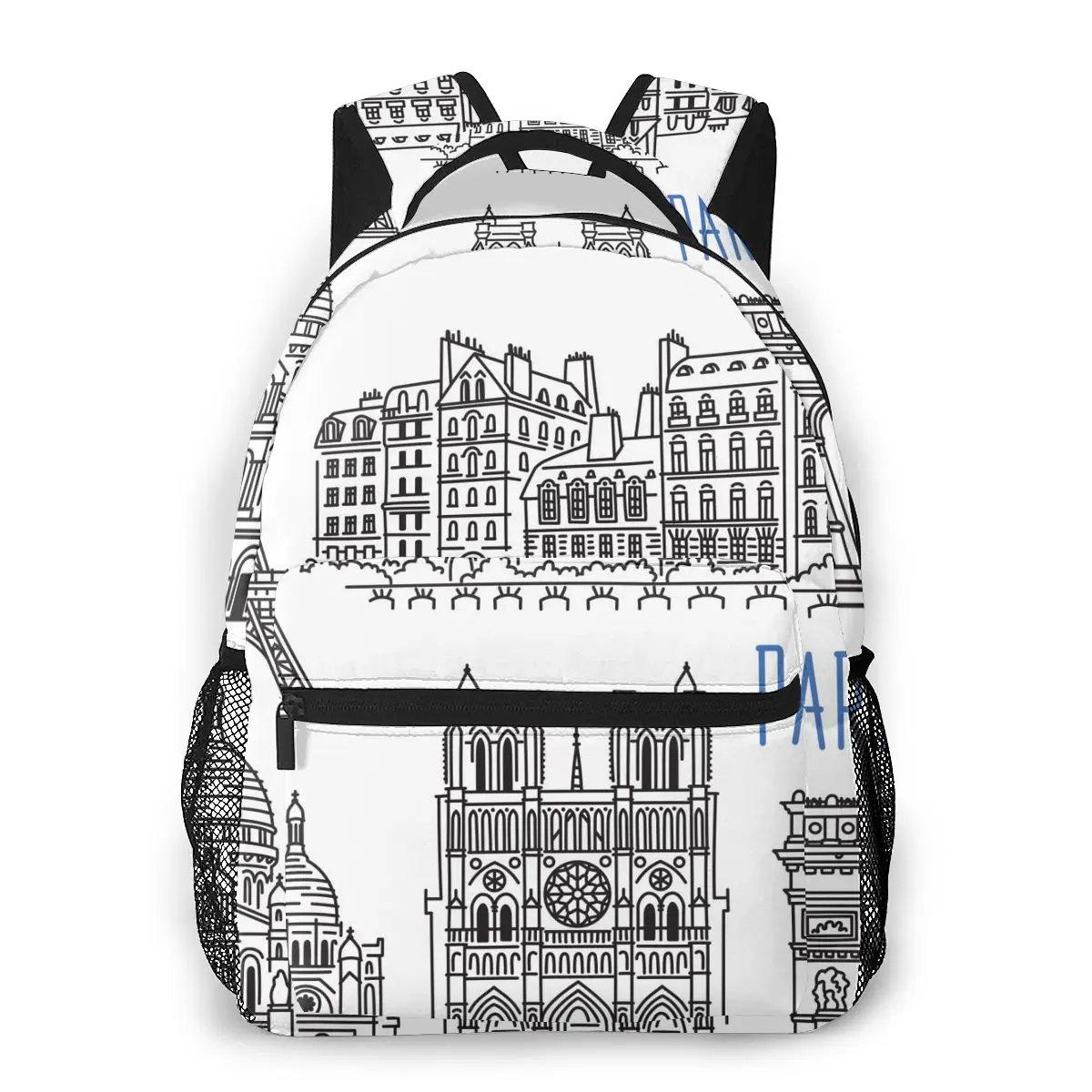 

2021 Backpack Women Shoulder Bag Architecture Landmarks And Monuments Of Paris School Bag For Teenage Girl Backpacks Travel Bag