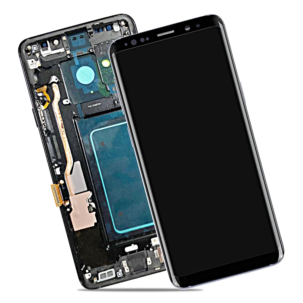 AMOLED для SAMSUNG Galaxy S9 Plus lcd кодирующий преобразователь сенсорного экрана в сборе с рамкой S9+ S9 lcd G960 G965 Замена