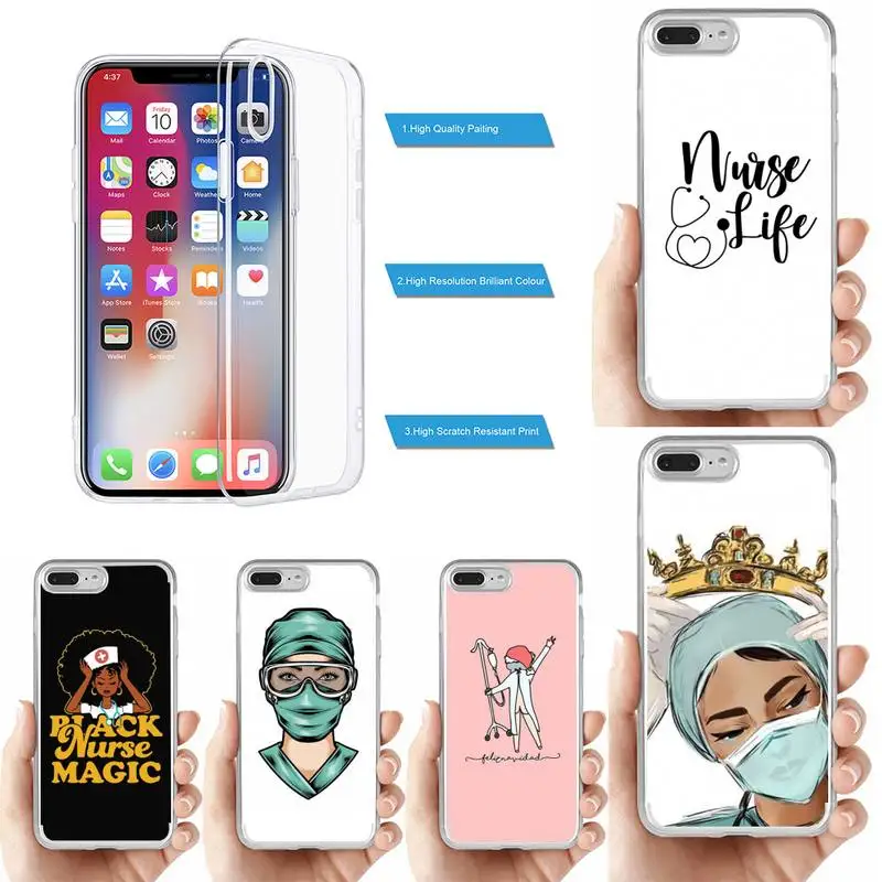 

Cute Doctor Nurse Phone Case for iPhone 11 12 13 mini pro XS MAX 8 7 6 6S Plus X 5S SE 2020 XR case
