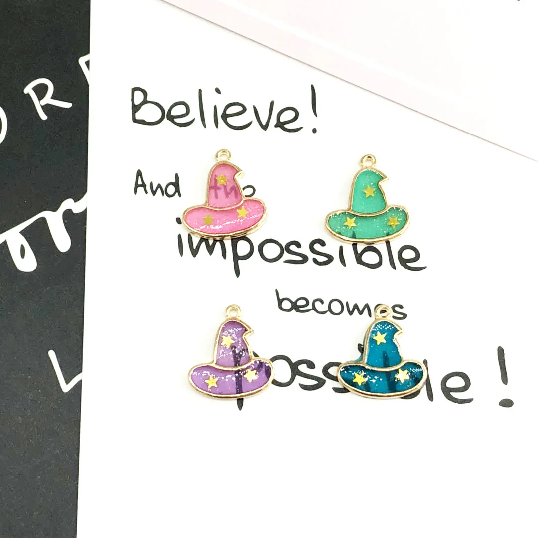 10 шт./лот эмалированная волшебная шляпа волшебник шапочка шармы хэллоуин