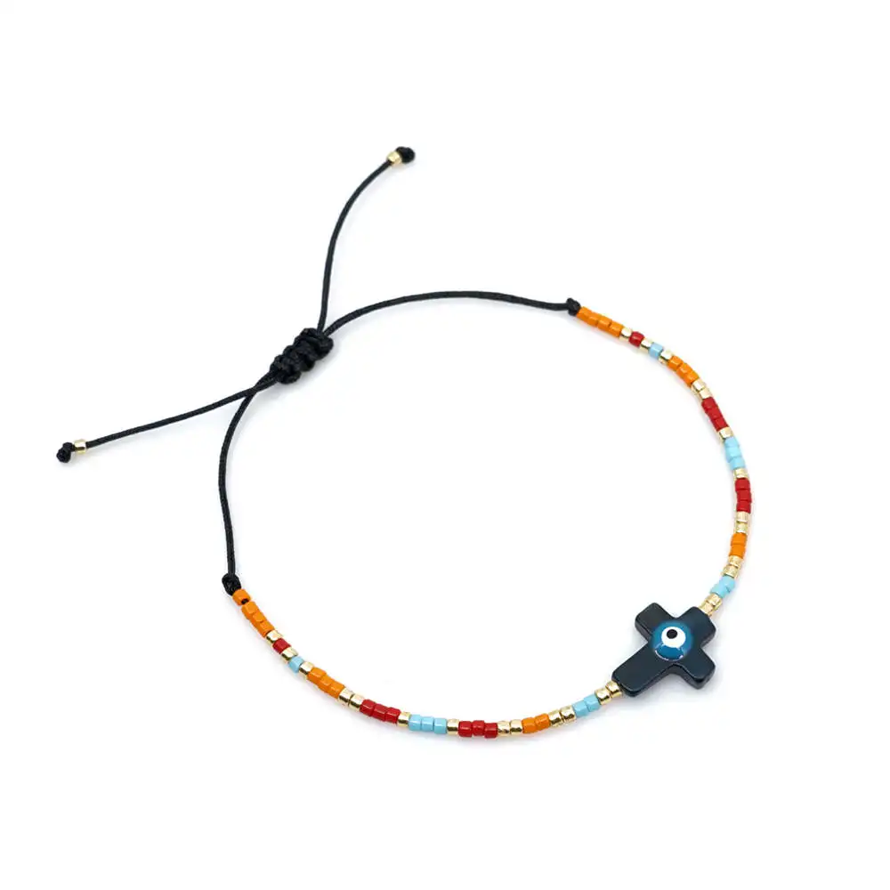 Go2boho MIYUKI Evil Eye браслеты Fatima ручной браслет женские крест Pulsera Mujer Boho шикарные летние пляжные ювелирные изделия со звездами Bijoux