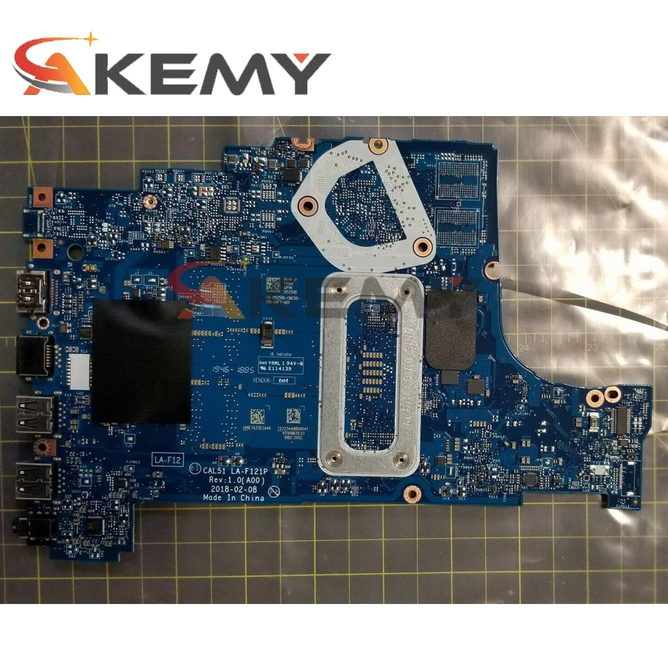 

Original Laptop motherboard For DELL Inspiron 5575 YM2700 Mainboard CN-0R9NMC 0R9NMC LA-F121P DDR4