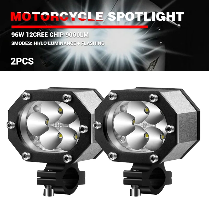 Светодиодный прожектор для мотоцикла квадроцикла скутера точечного освещения 12