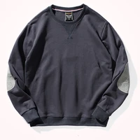 2021 autumn new pure color simple round neck pullover men s casual all matching sports top