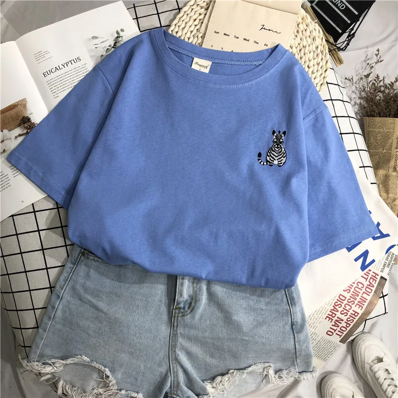 

Fashion Logo Printing T Shirts Women's Sleeve Short Fashion 100% cotton Female T-Shirts