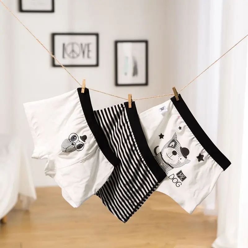 Нижнее белье с героями мультфильмов для мальчиков модные подростковые трусики