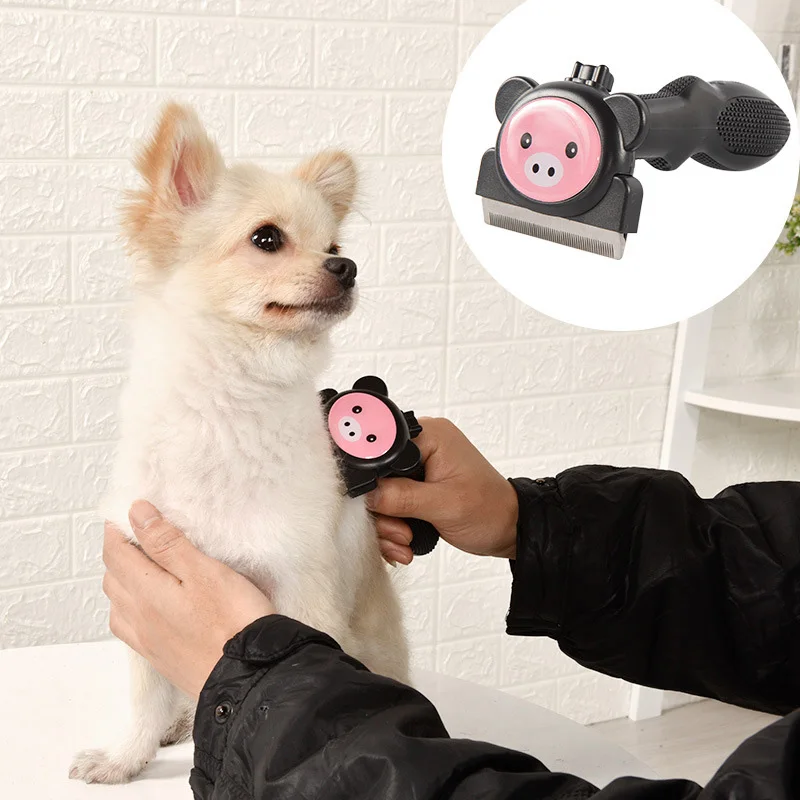 

Гребень для собак из нержавеющей стали, выпадающие волосы, съемные, открытый узел, кошки, волосы, гребни для ухода за шерстью животных, AUG889