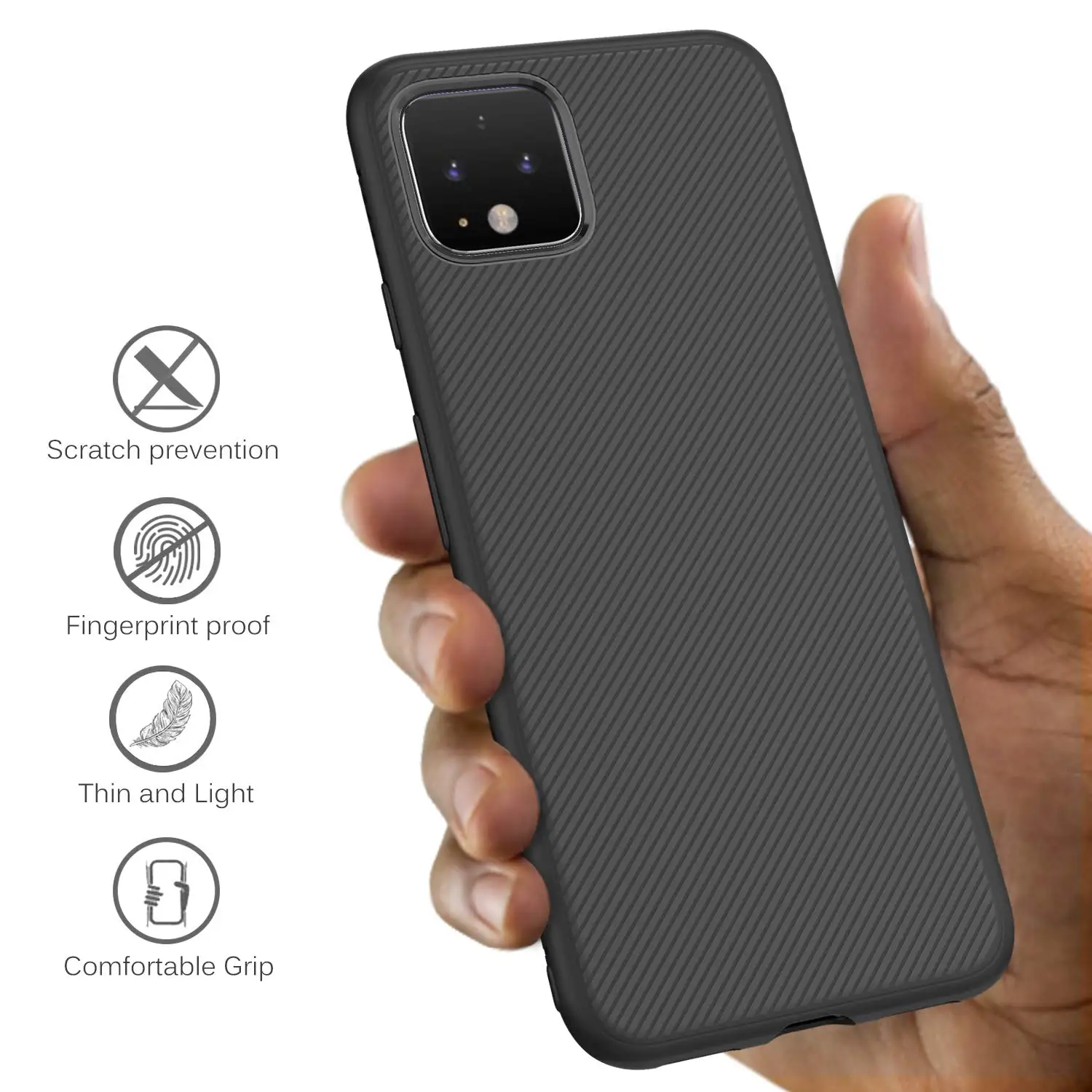 Чехол для Google Pixel 4 чехол устойчивый к царапинам и противоскользящий Мягкий ТПУ |