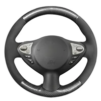 carbon fiber leather black suede car steering wheel cover for infiniti fx fx35 fx37 fx50 nissan juke maxima 2009 2014