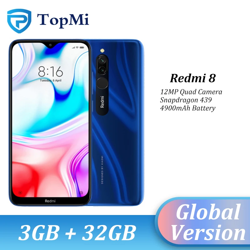 Смартфон Xiaomi Redmi 8 3+32ГБ 12МП+8МП 6 22&quot MIUI глобальная версия|Смартфоны| |