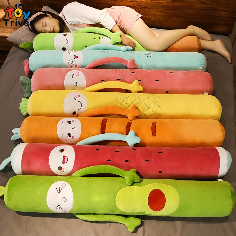 

Милые забавные фрукты с ногами, плюшевая игрушка, мягкая киви, клубника, морковка, длинная подушка, декор для комнаты, для маленьких девочек, ...