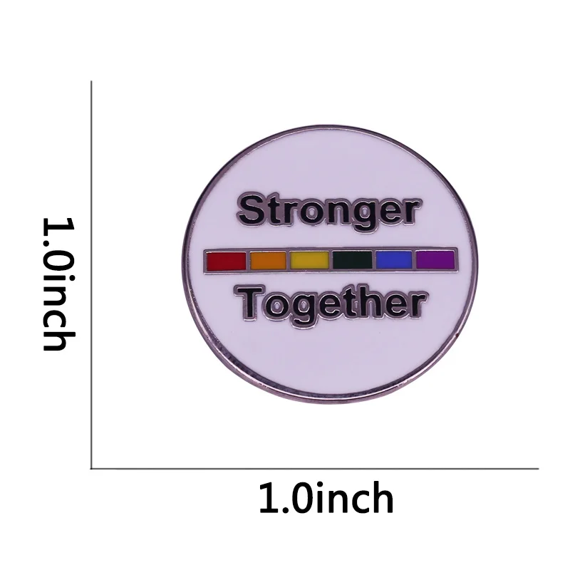 Радужные блоки ЛГБТ радужные эмалированная Шпилька мы сильнее геев лесбиянок