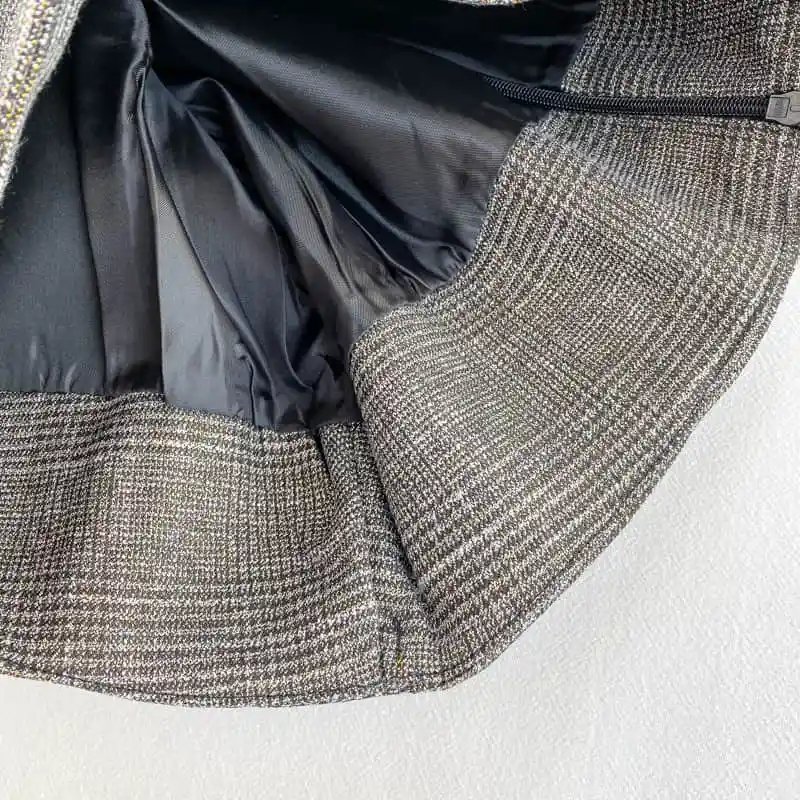 

Woolen Skirt Women Plaid Print Vintage Skirt 2020 Fashion Autumn New High Waist Office Lady Knee Length Pencil Skirt