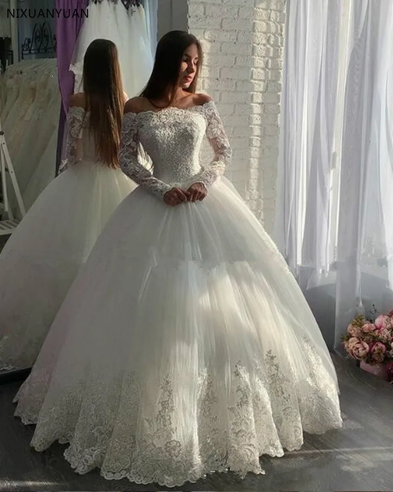 Женское свадебное платье It's yiiya белое кружевное с длинным рукавом и открытыми