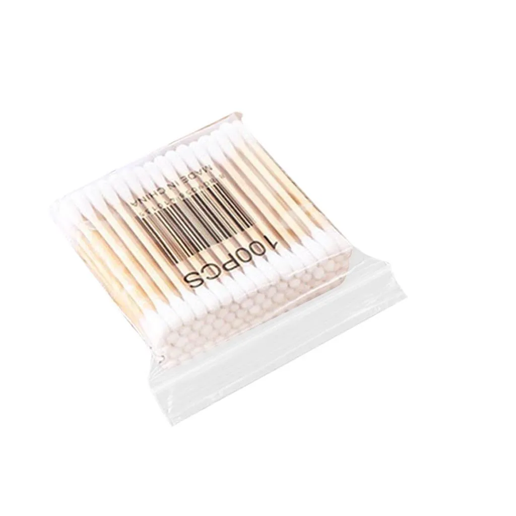 600 pcs Double Head Cotton Swab Women Makeup Buds Tip For Medical Wood Sticks Nose Ears Cleaning Tool | Дом и сад