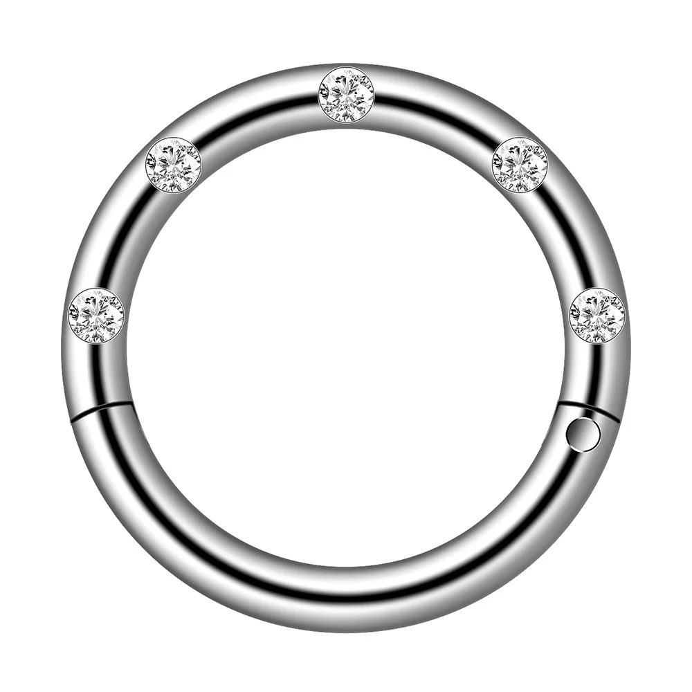 1 шт. стальная Опаловая перегородка для носа кольцо с кристаллами | Украшения и