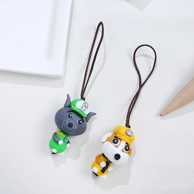 Мультяшная черная кошка шериф брелок мобильный телефон подвесная веревка кукла