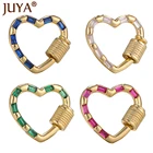 Застежки для изготовления ювелирных изделий, циркониевые, в форме сердца