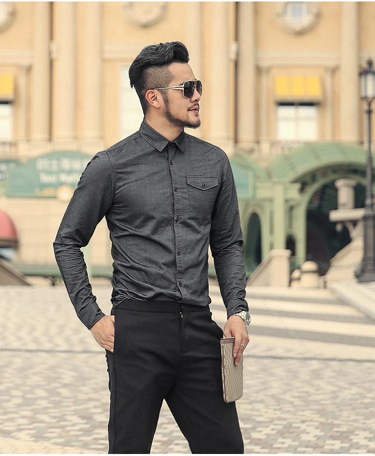 Рубашка мужская льняная с коротким рукавом европейский размер S892 |